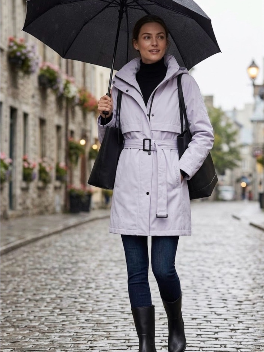 Calvin Klein Lavender Raincoat